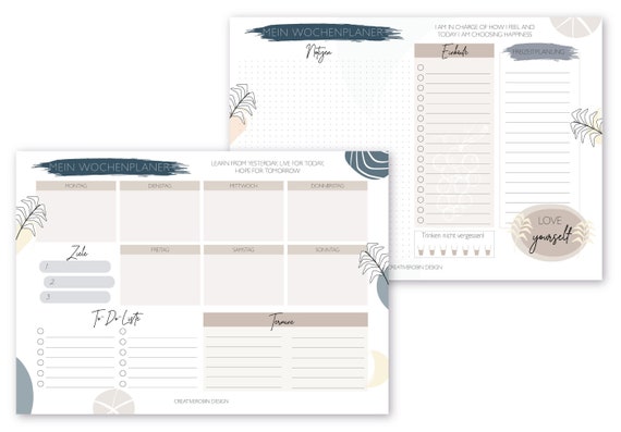 Planificador Semanal A3 Sin Fechar – Agenda De Escritorio Con Hojas De Colores, Vistas Semanales, Lista De Tareas Y Espacio Para Notas