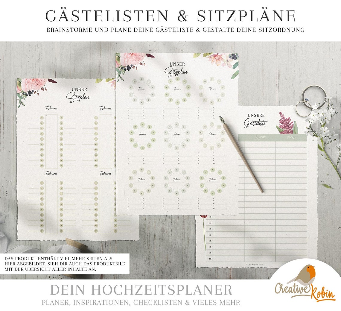 HOCHZEITSPLANER Zum Ausdrucken Hochzeitsplanung DIY - Etsy Australia