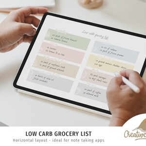 Low Carb Grocery List Printable | Low Carb Food List | Low Carb Diet ...