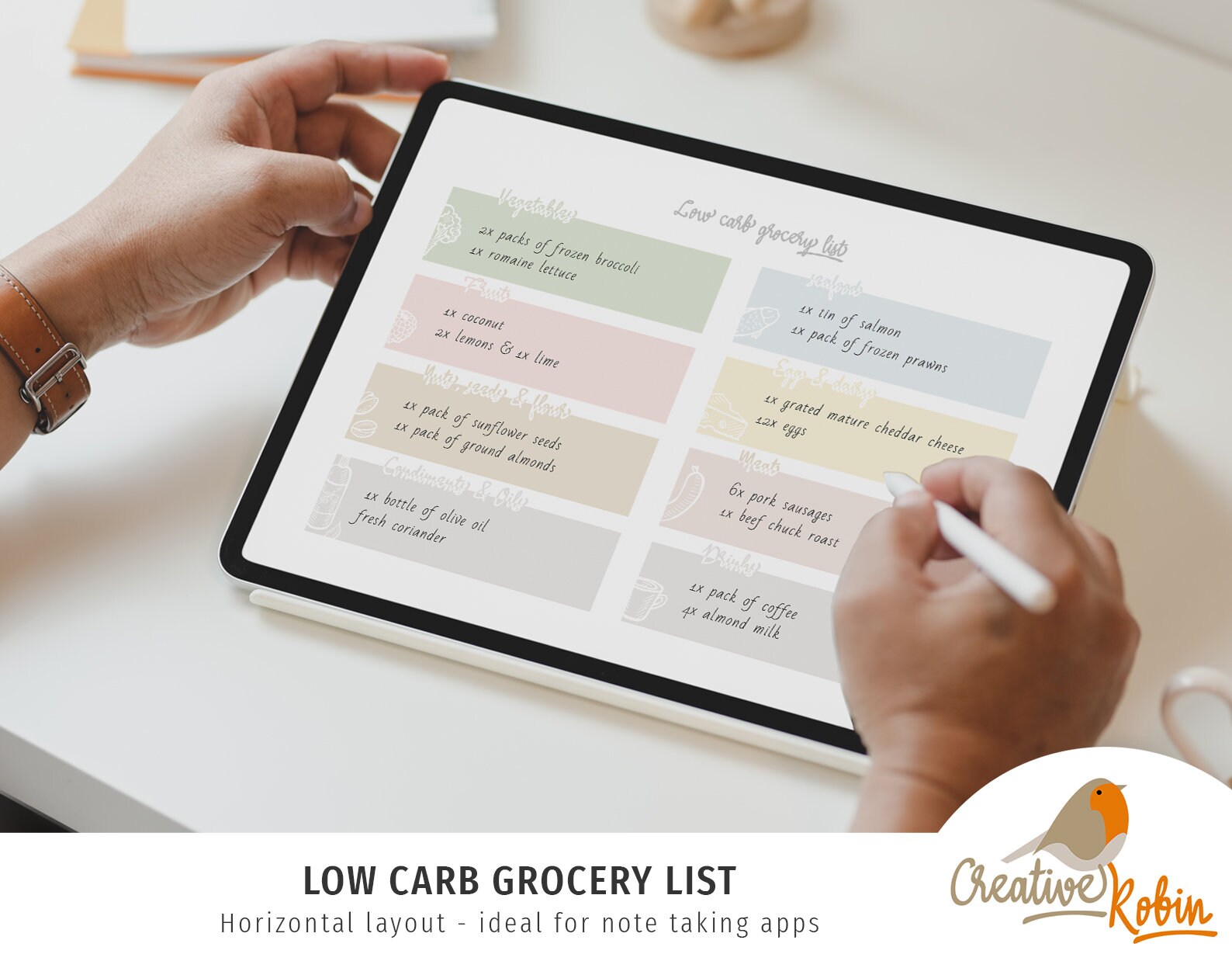 Low Carb Grocery List Printable | Low Carb Food List | Low Carb Diet ...
