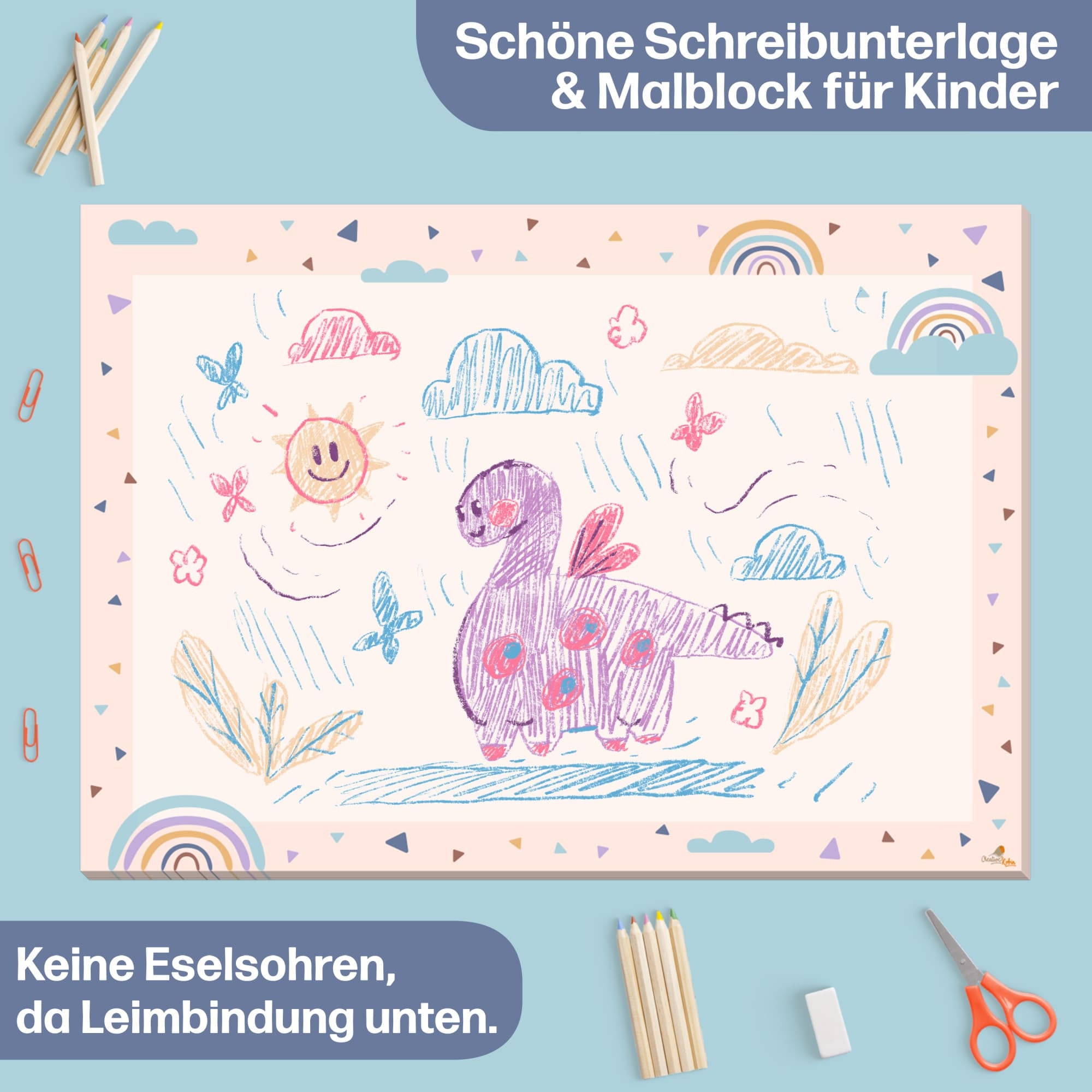 Regenbogen Malblock und Malunterlage für Kinder & Erwachsene | S...