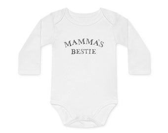 Momma's Bestie Long-Sleeve Organic Bodysuit