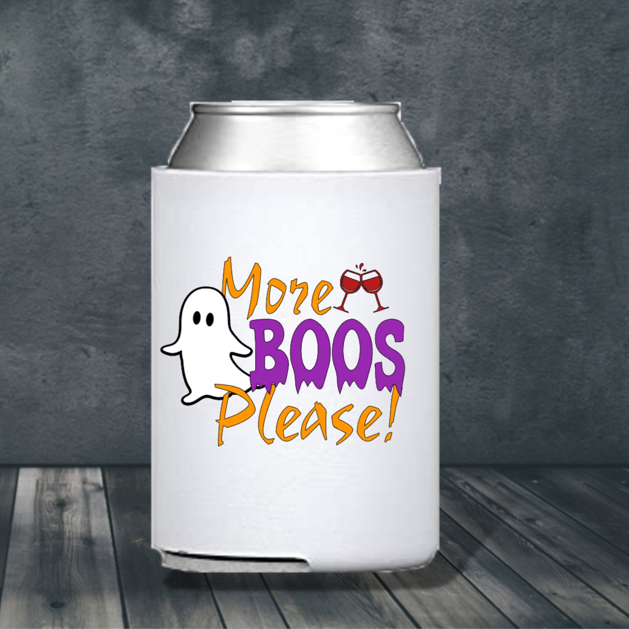 Halloween Can Coolers Spooky Can Can Sleeves Halloween Drink Holder Etsy