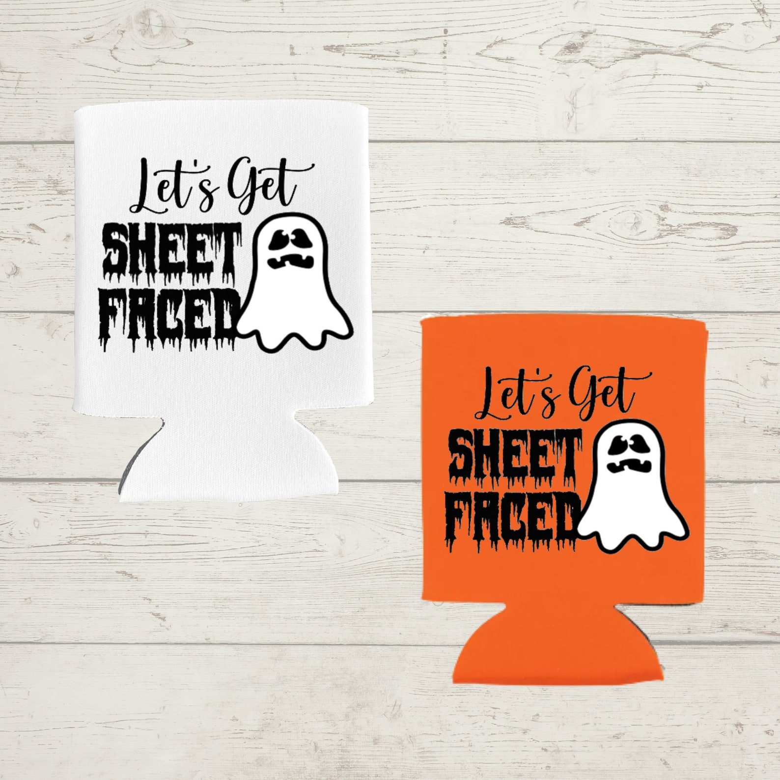 Halloween Can Coolers Spooky Can Can Sleeves Halloween Drink Holder Etsy