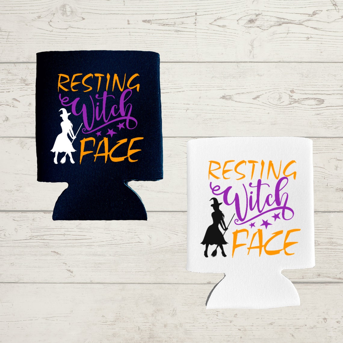 Halloween Can Coolers Spooky Can Can Sleeves Halloween Drink Holder Etsy