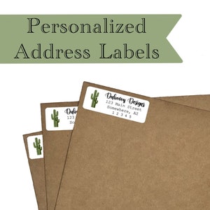 Personalized Address Labels / Return Address Labels / Set of 16 Labels / Small Business Supplies / Logo Address Labels