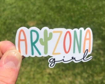 Arizona Girl Sticker / Home State / Arizona / Cactus / AZ