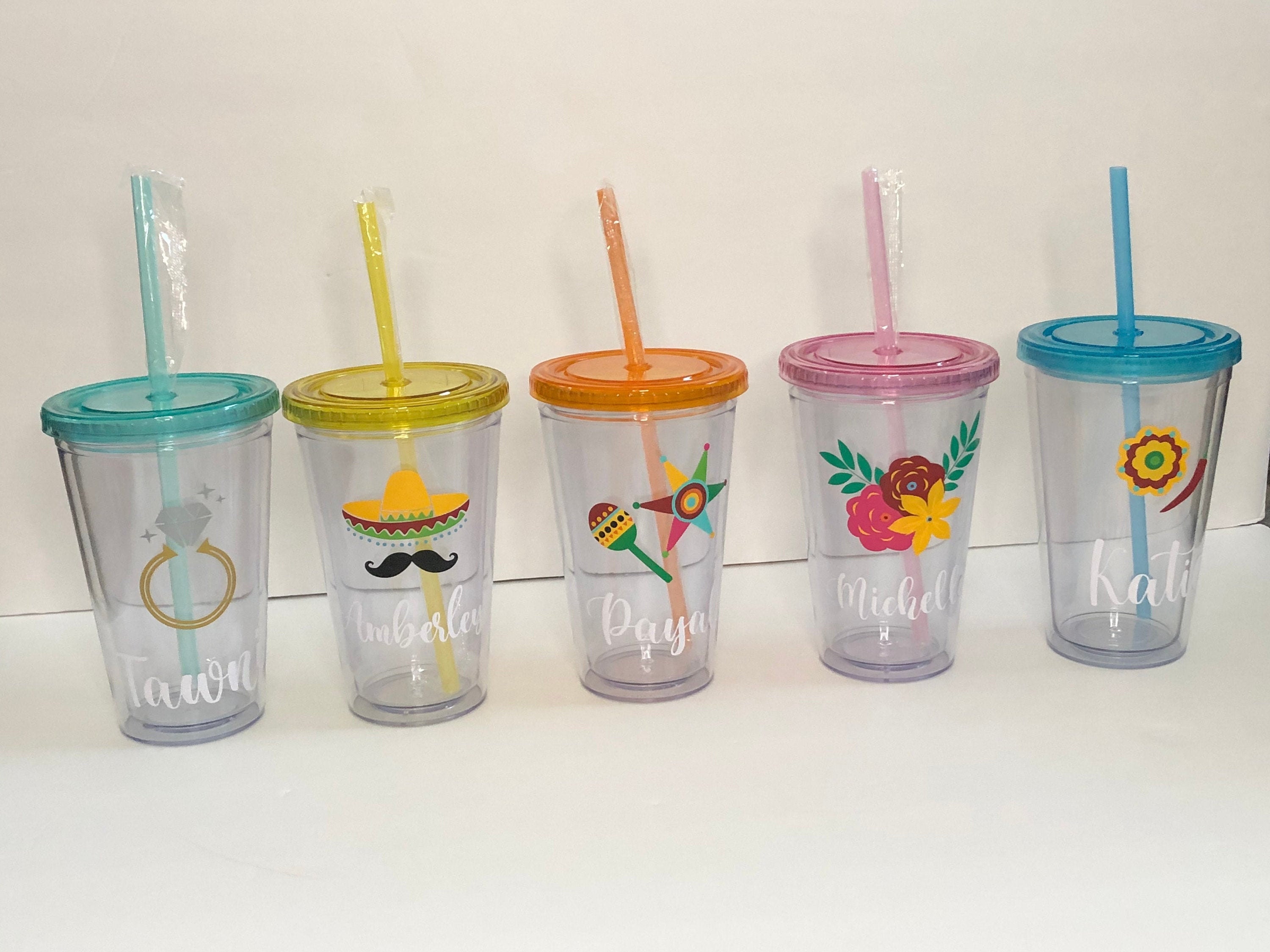 Customizable Tumblers with Straw / Tumblers with Lid and Straw Etsy