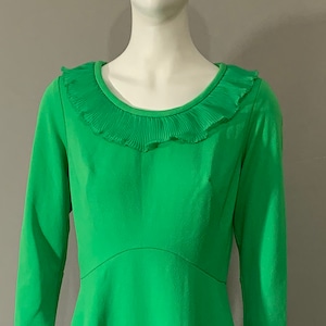 1960s Femme Elegant Miss of California Robe vert vif image 1