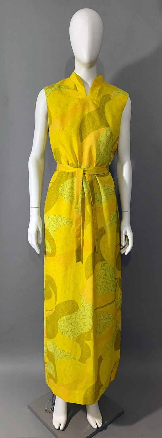 1960s Sleeveless Yellow Women's  "Andrade of Hawai