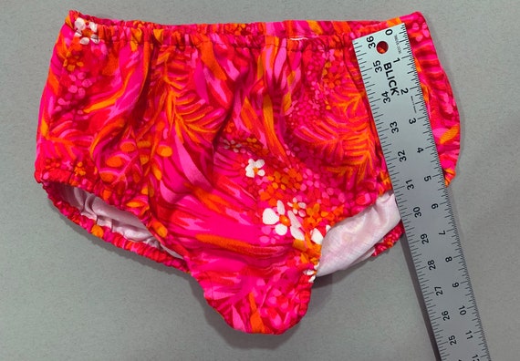 1960s Floral Orange & Pink Hawaii Bikini - image 7