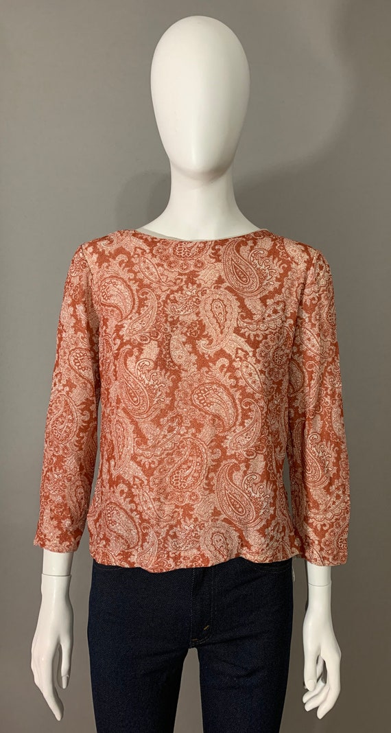 1960s Women's "Koret of California" Lurex Paisley 