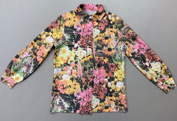 1970s Women's Floral Multicolor Blouse - image 4