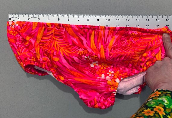 1960s Floral Orange & Pink Hawaii Bikini - image 6