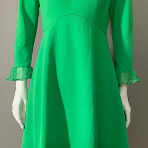 1960s Femme Elegant Miss of California Robe vert vif image 9