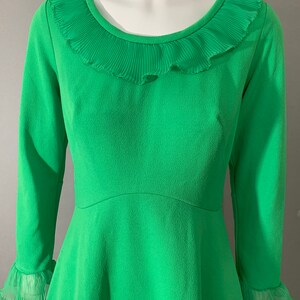 1960s Femme Elegant Miss of California Robe vert vif image 2