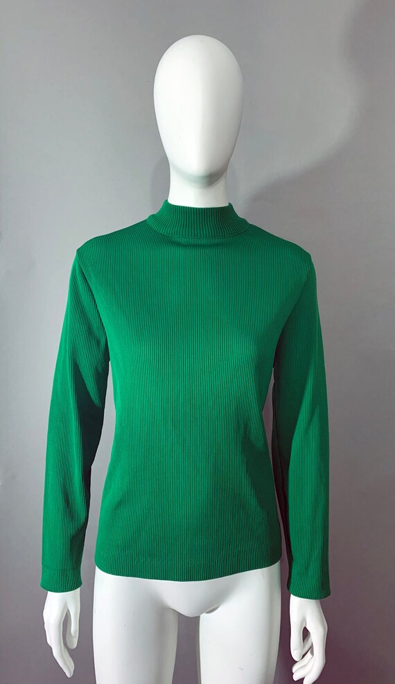 lime green mock turtleneck