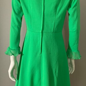 1960s Femme Elegant Miss of California Robe vert vif image 8