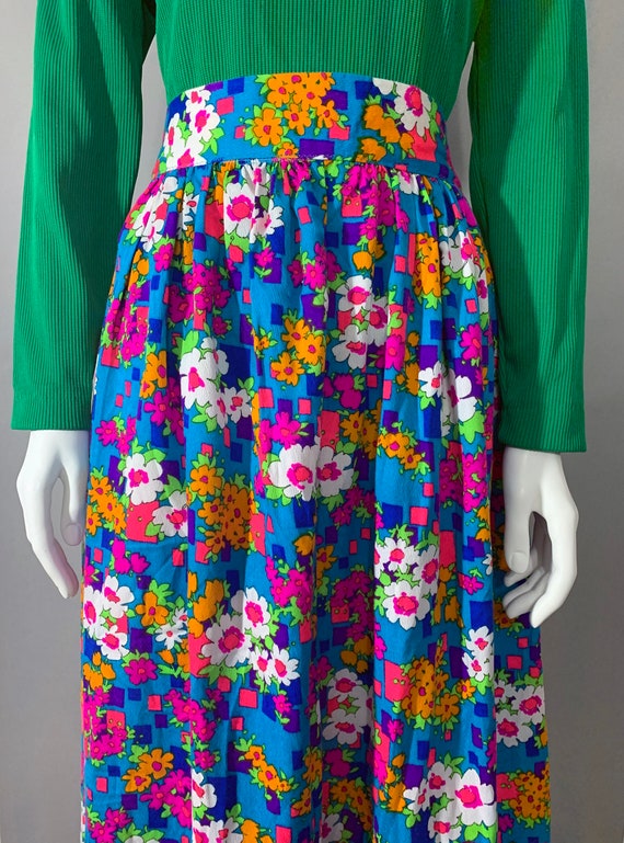 Multicolor pleated cheap maxi skirt
