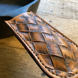 Hand Tooled Cast Iron Skillet Holder
