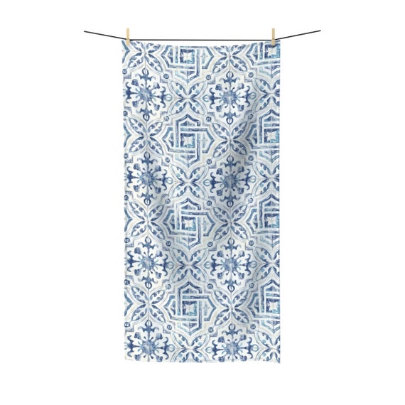 Home Decorators Collection Turkish Cotton Ultra Soft Lake Blue Bath Sheet