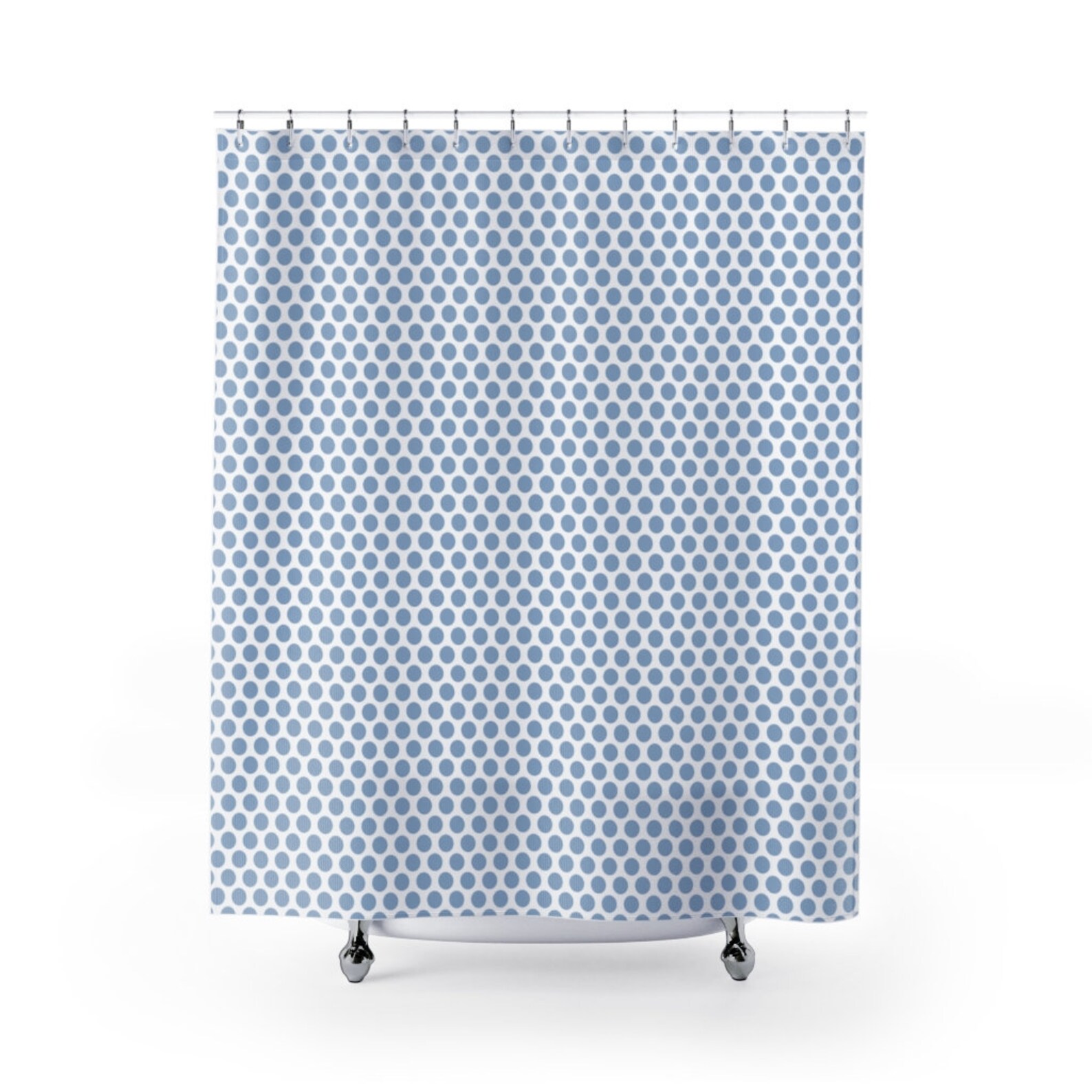 Blue and White Shower Curtains Premium Fabric Shower Curtain Etsy UK