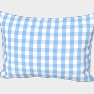 Blue Gingham Check PIllow Shams