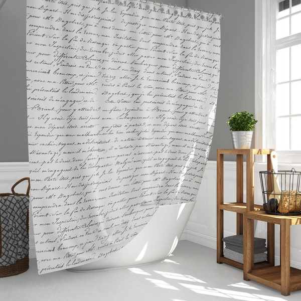 French Script Curtains Etsy