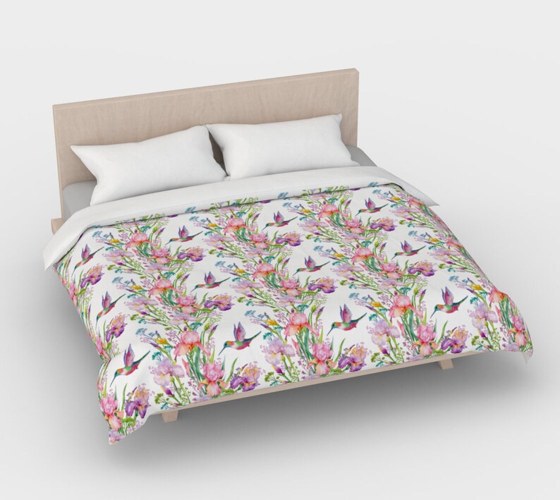 Reversible Duvet Cover Modern Farmhouse Summer Floral Luxury Etsy