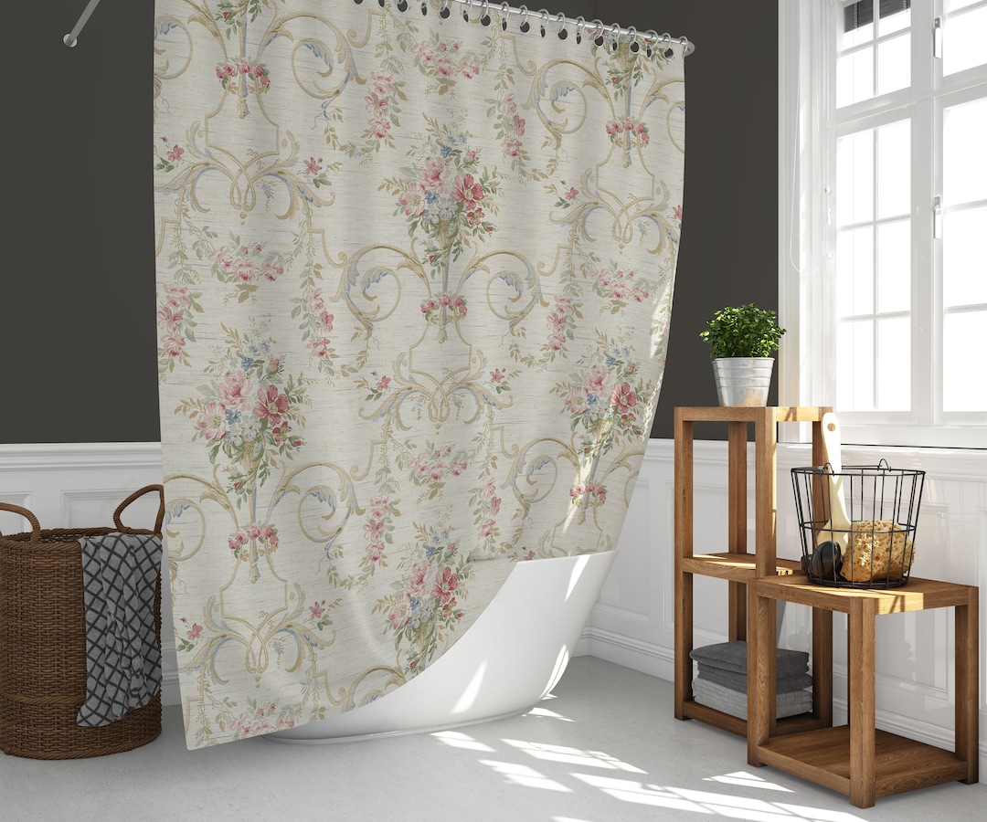 French Shower Curtains, Louis IV French King Collection, Premium Fabric Shower Curtain