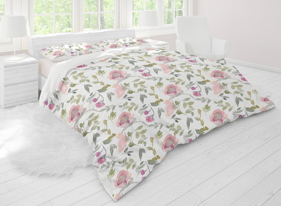 Lovely French Country Duvet Peony Duvet Cover Queen King Etsy