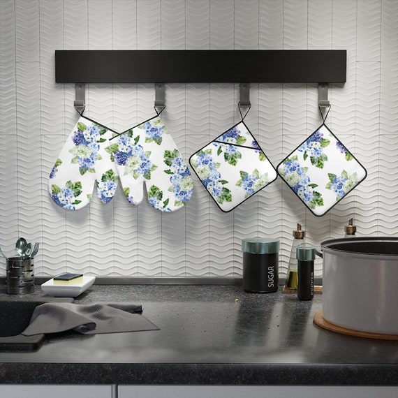 Kitchen floral printed pot holder oven mitt kitchen towel set 100% cotton  flower