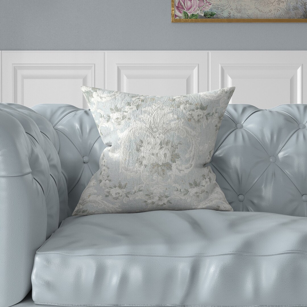 French Blue Pillow Cover Pillow Case With Zipper 14 X 14 16 Etsy