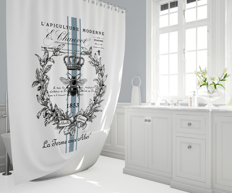 Shabby Chic Shower Curtains Botanical french Country Etsy