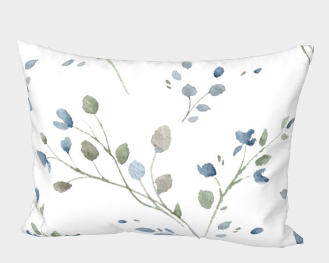 Cotton Sateen Pillow Shams, Match Duvet Cover, Blue, Sage, Tan and