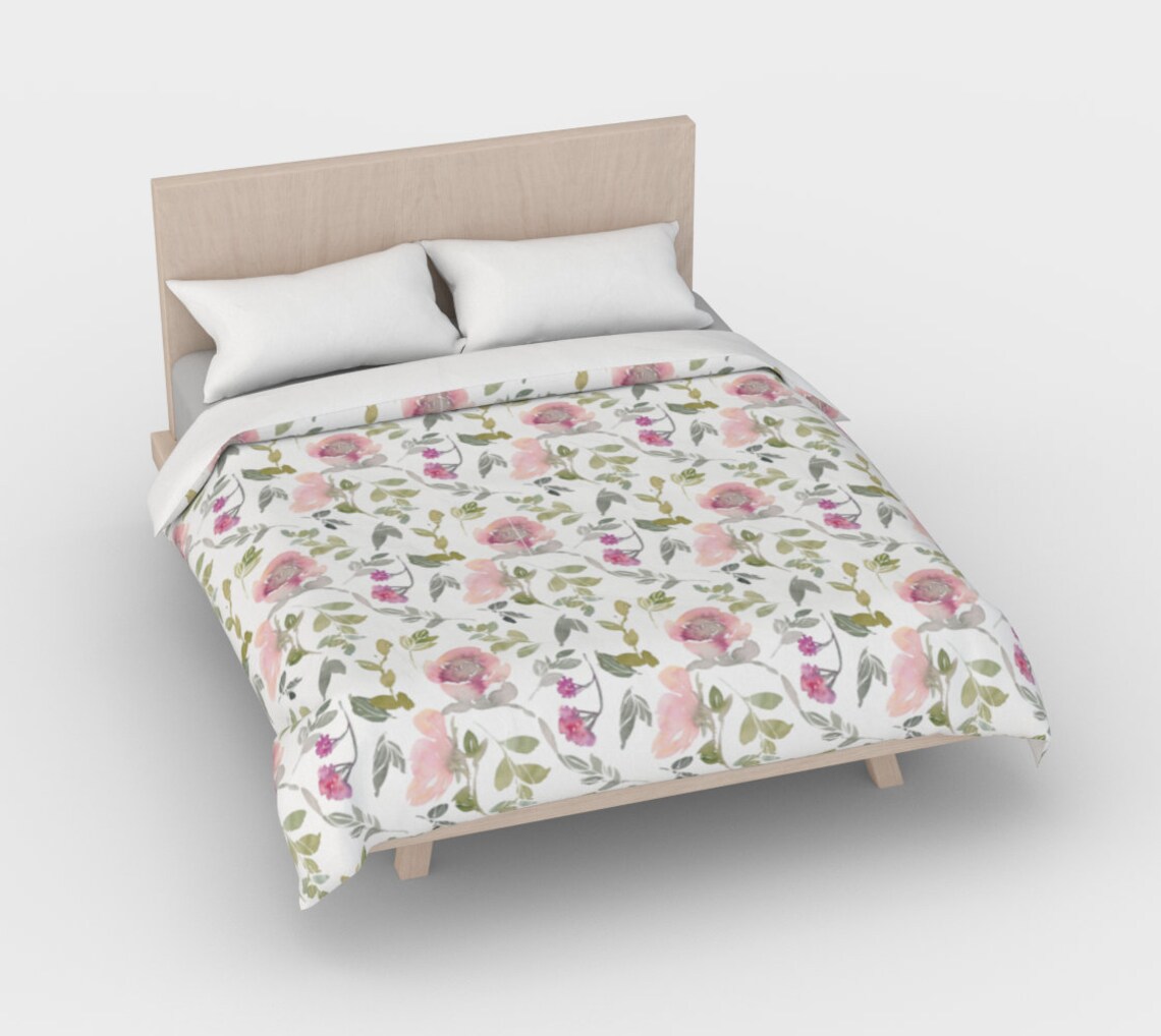 Lovely French Country Duvet Peony Duvet Cover Queen King Etsy