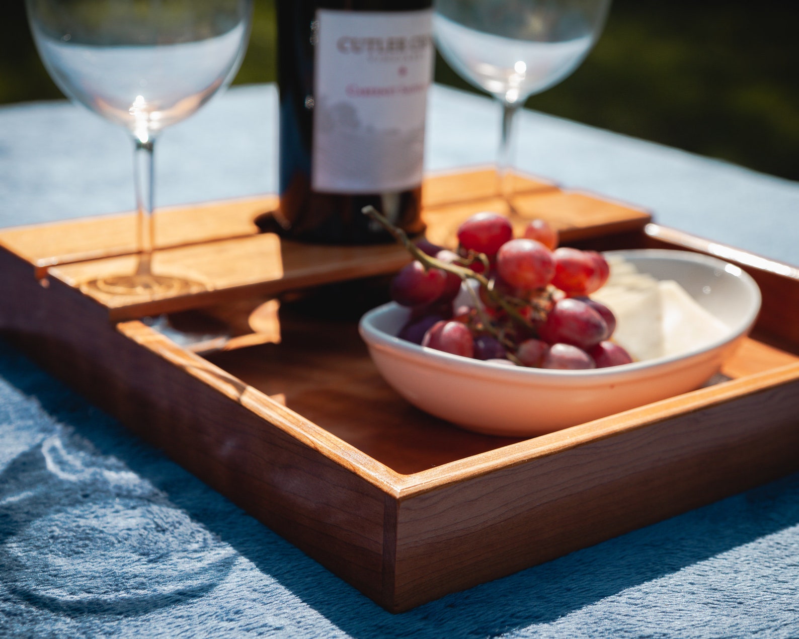 Wine Caddy Cheese Tray Wine Lovers Wooden Caddy gift House Etsy