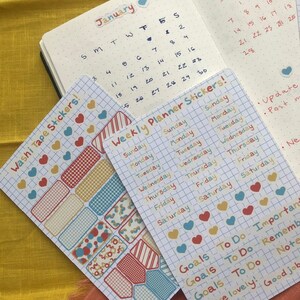 Retro Aesthetics Planner Sticker Pack - Sticker Sheets for Journals, Sketchbooks, Bullet Journals, Stationary