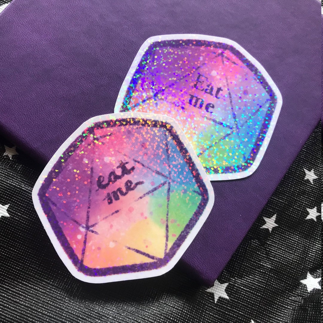 Eat Me Candy D20 Holographic Sticker Weather Proof Vinyl Sticker Set ...