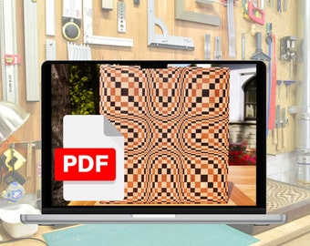 Instructions for making a cutting board shown in the photo below. Pattern 003a - &quot;Lucy in the Sky with Diamonds&quot;. PDF/ Eng Grain