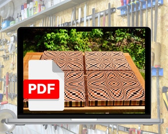 The package of four instructions on how to make cutting boards shown in the photo below. Patterns 003a-d, &quot;Lucy in the Sky with Diamonds&quot;.