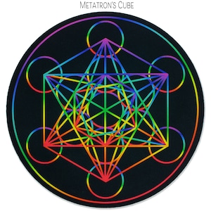 Sacred Geometry Rainbow Spectrum Round Mouse Pad - Choose from 4 Different Designs