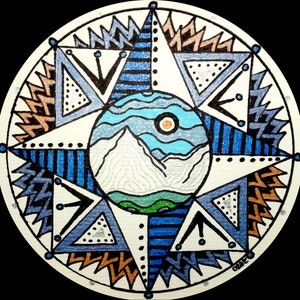Mountain Compass II Sticker