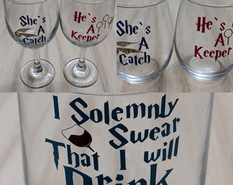 Download Harry Potter Wine Glasses Etsy