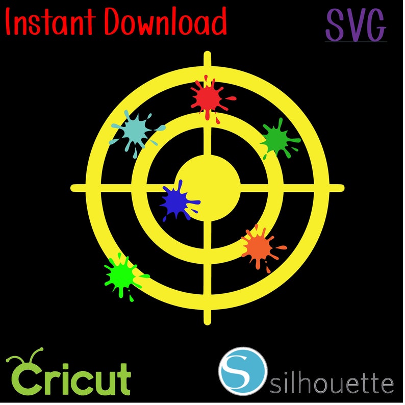 Instant Download SVG Paintball Target Etsy