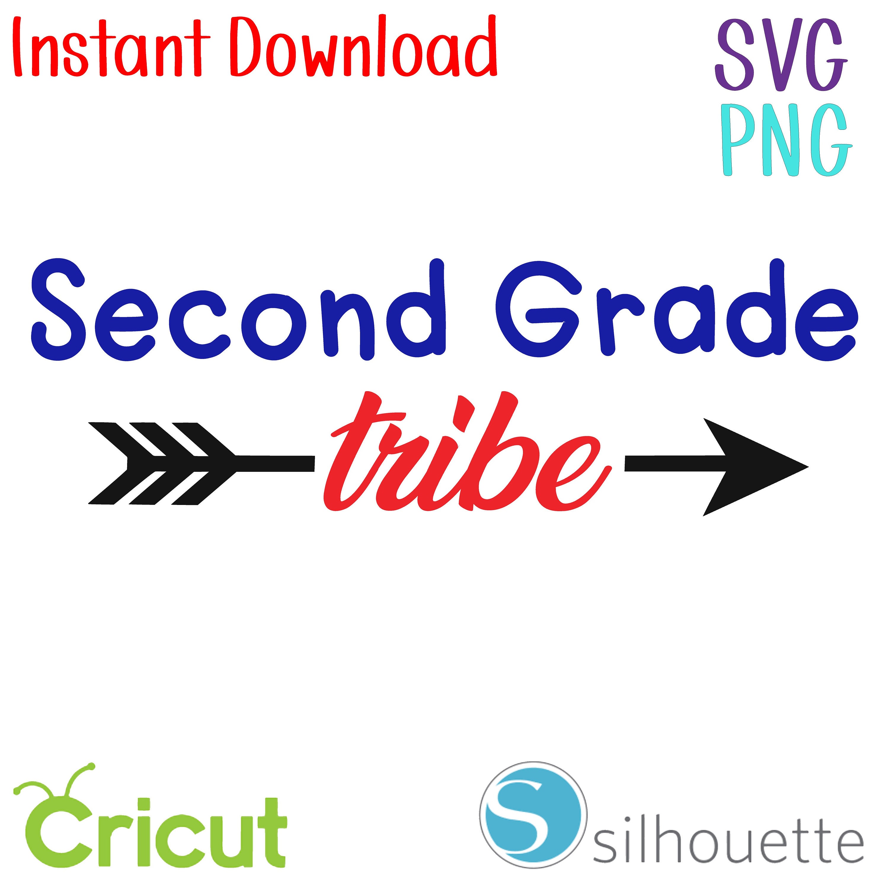 Instant Download - SVG - PNG - Second Grade Tribe - Etsy