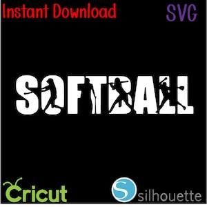 Instant Download - SVG - Softball