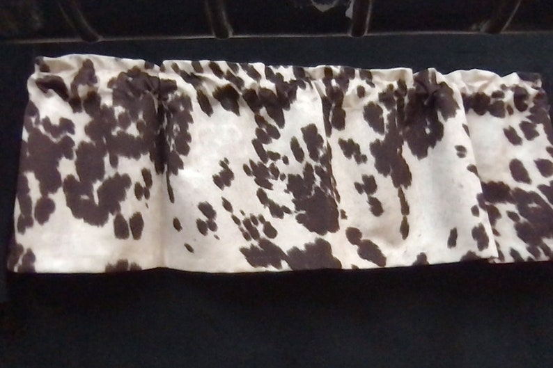 Western Faux Cowhide Valance Etsy