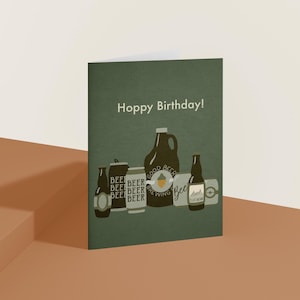 Hoppige verjaardagswenskaart | Verjaardagskaart bier | Wenskaart met bierthema