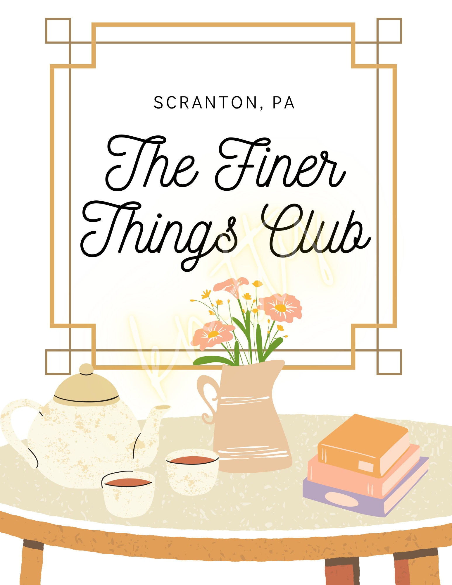 The Finer Things Club Poster The Office Digital Print Etsy